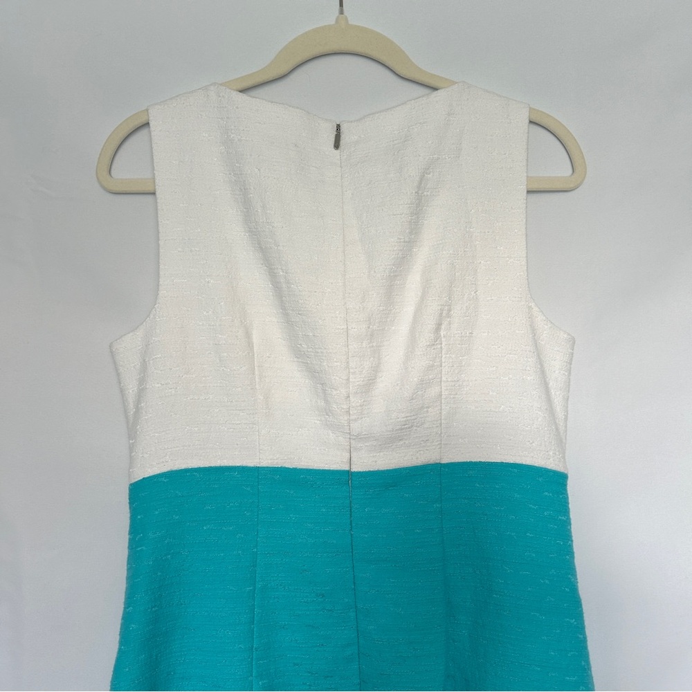 Trina Turk White and Blue Color Block‎ Dress - Picture 6 of 8